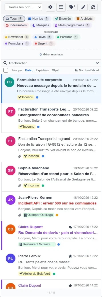 Mise en forme conditionnelle et initiales : les mails qui comptent sautent aux yeux
